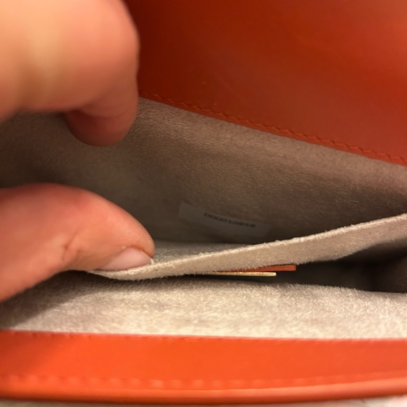 Jimmy Choo Burnt Orange Suede Rebel Crossbody Top Handle Box Bag Quiet Luxury - Picture 13 of 16